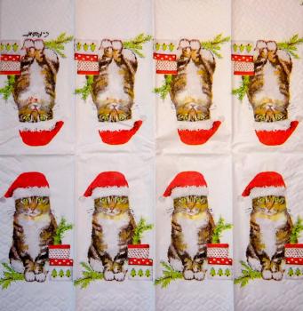 KAT-955 Cats - 4-ply - ppd - Carola Pabst - Handkerchief